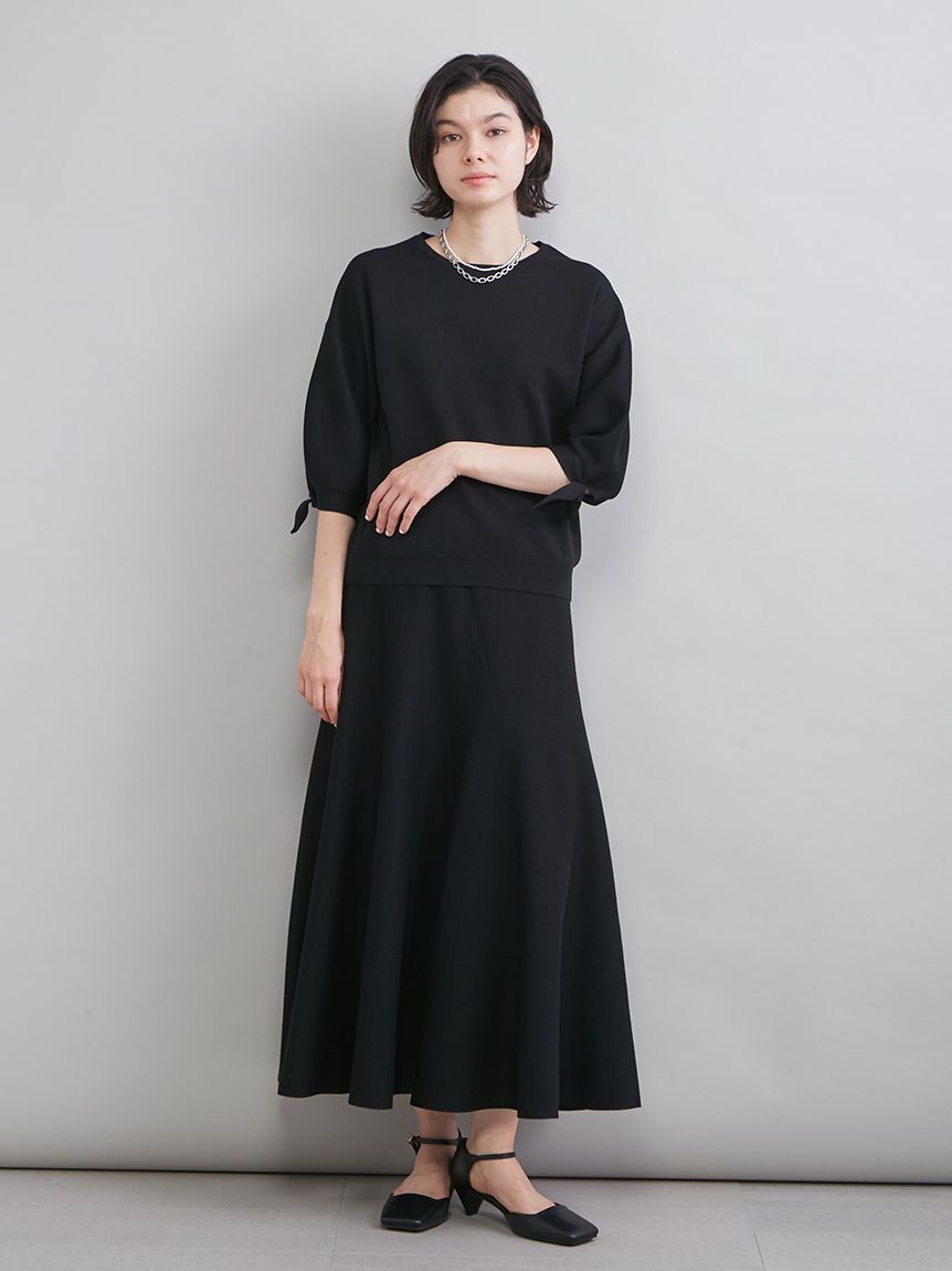 Mila Owen「【ウォッシャブル】ドライタッチフレアニットスカート」|スカート|