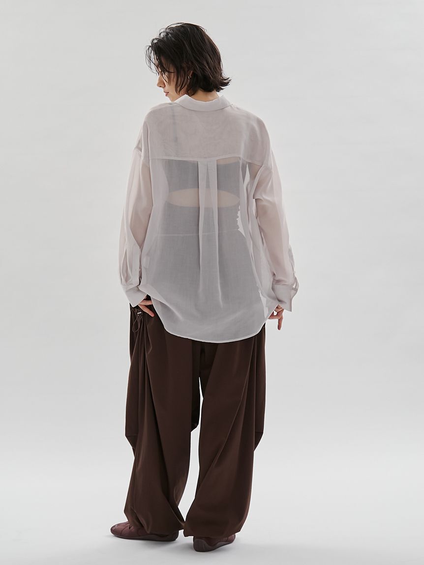 emmi atelier「eco ボリュームパラシュートパンツ/撥水/UVカット/接触冷感」|チノ|