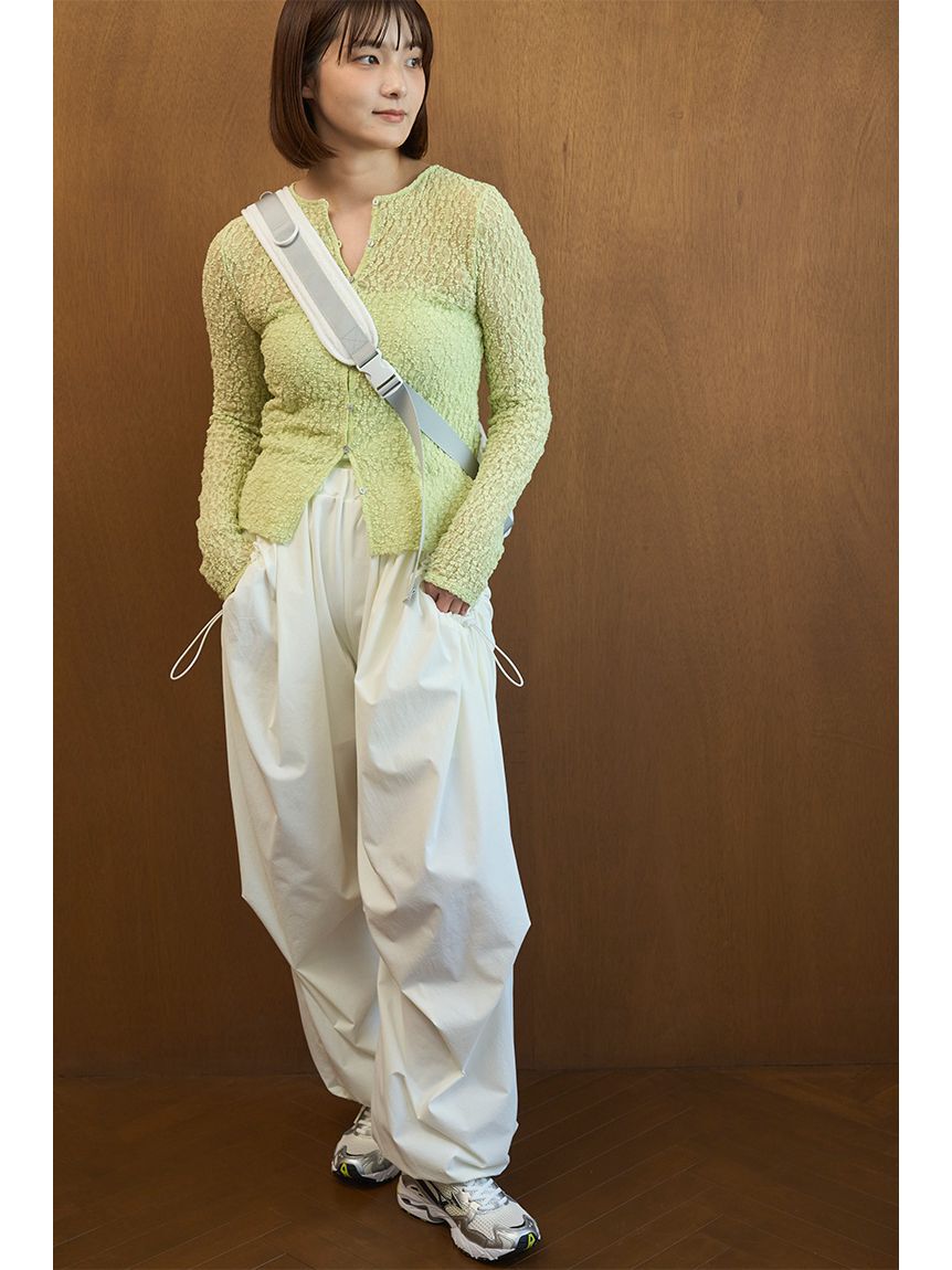 emmi atelier「eco ボリュームパラシュートパンツ/撥水/UVカット/接触冷感」|チノ|