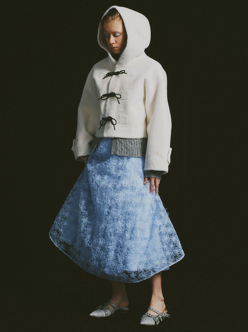 FURFUR「リボンショートダッフルコート」|ダッフルコート|