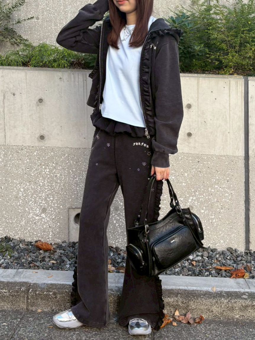 FURFUR「ハートモチーフフリルパーカー」|パーカー|