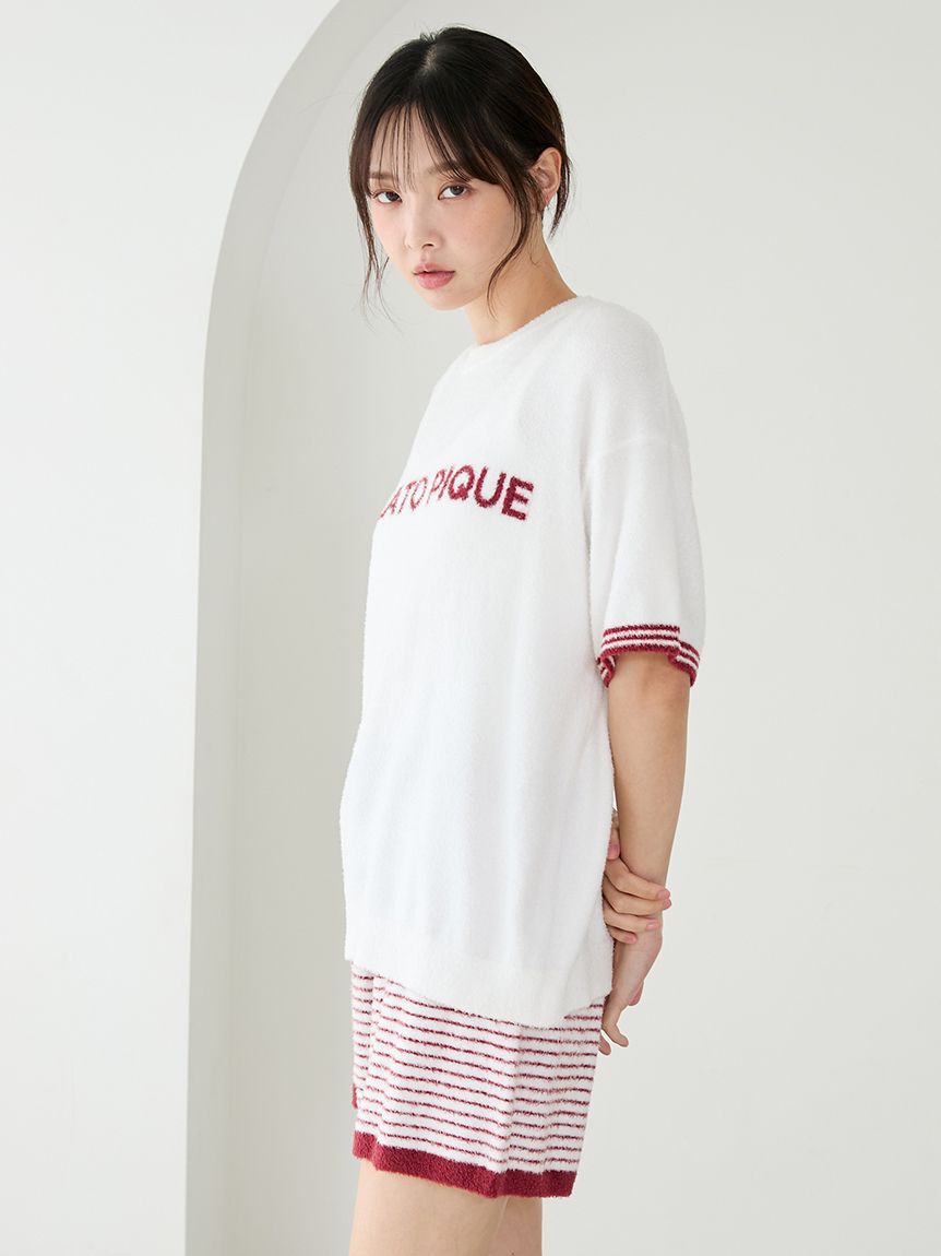 gelato pique「スムーズィーロゴジャガードプルオーバー&ショートパンツセット」|ルームウェア|