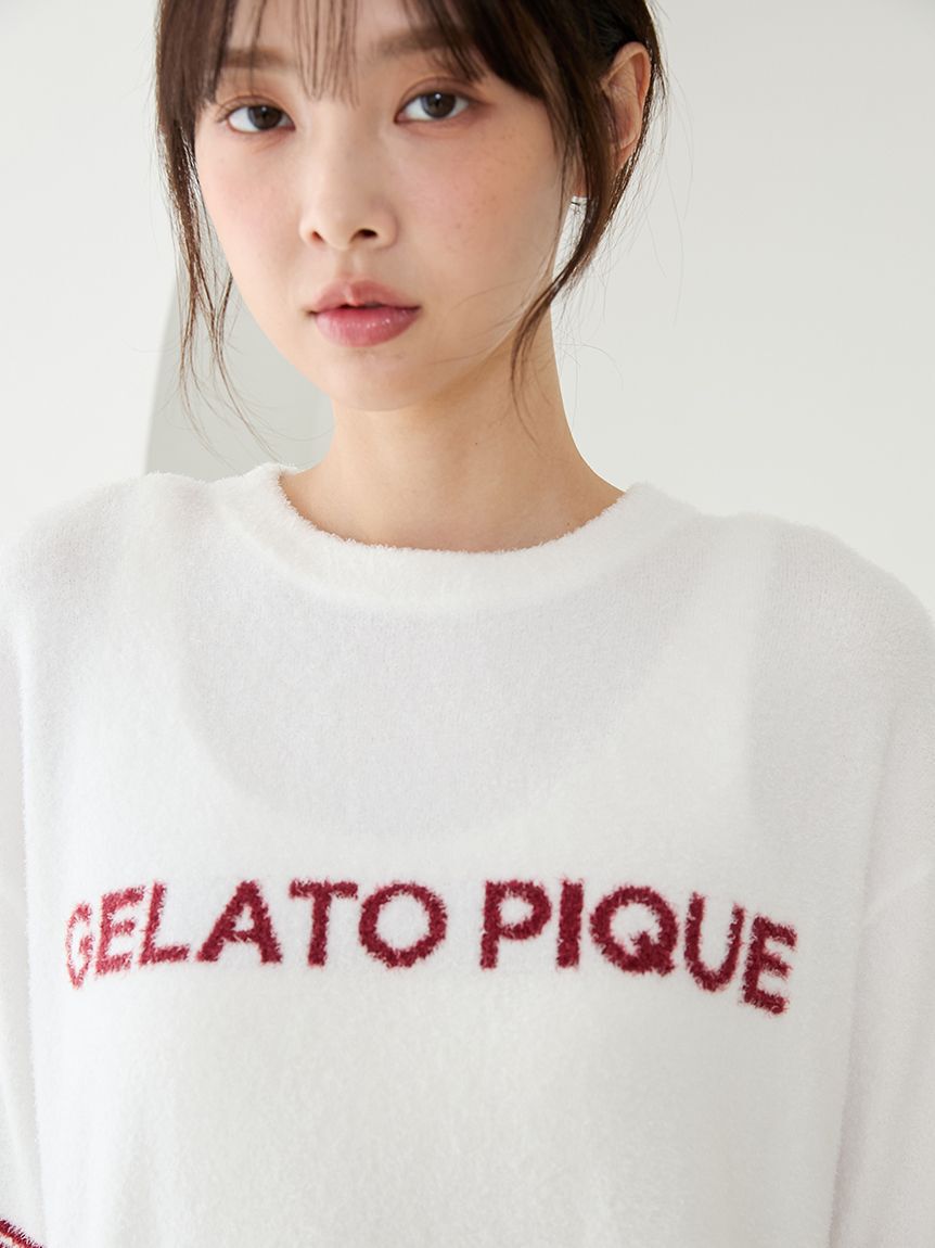 gelato pique「スムーズィーロゴジャガードプルオーバー&ショートパンツセット」|ルームウェア|