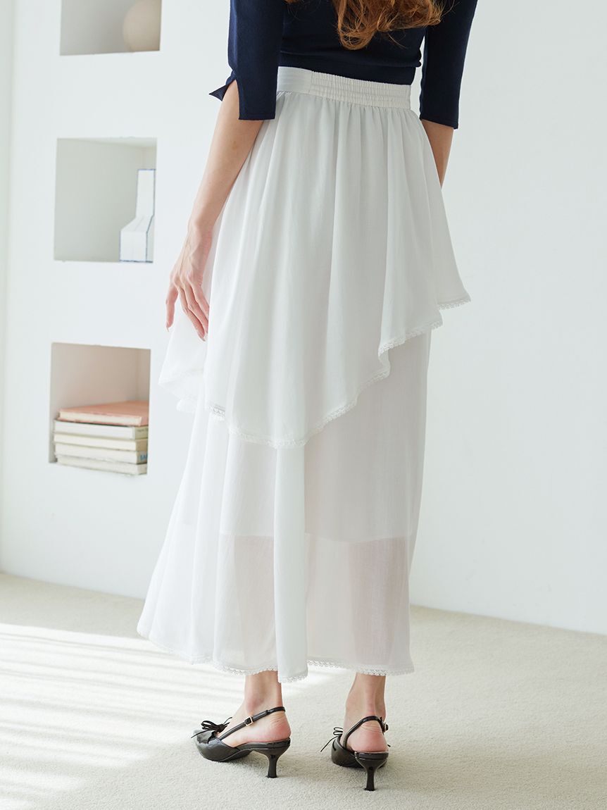 SNIDEL「Sustainableバリエーションティアードスカート」|スカート|