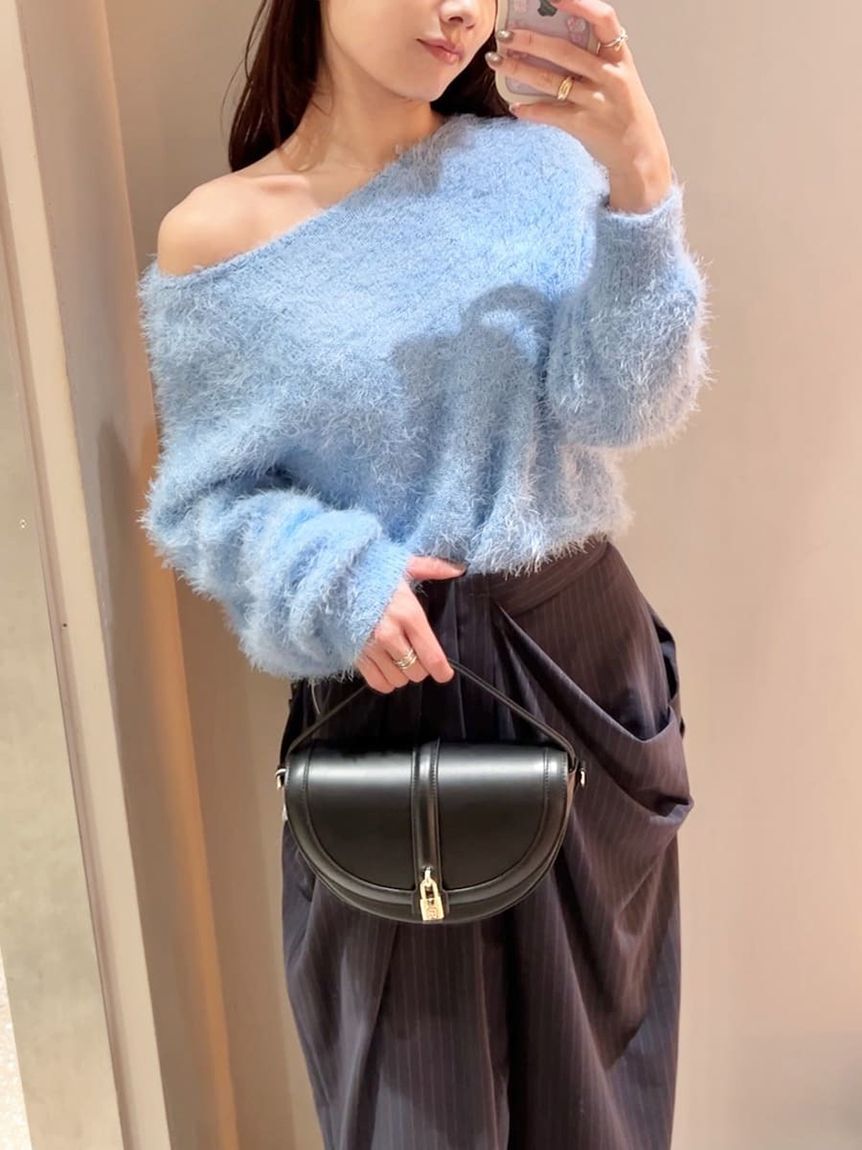 SNIDEL「ファーライクニットプルオーバー」|ニット・セーター|