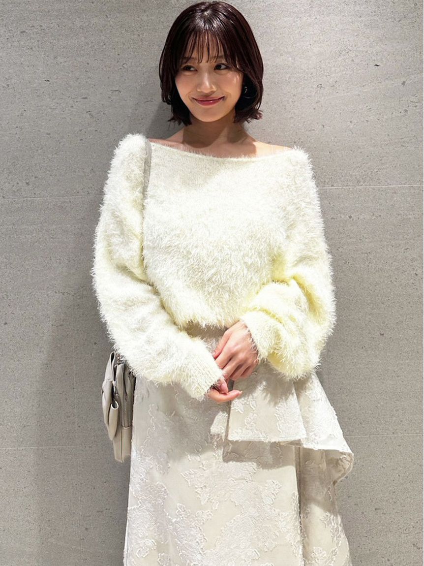 SNIDEL「ファーライクニットプルオーバー」|ニット・セーター|