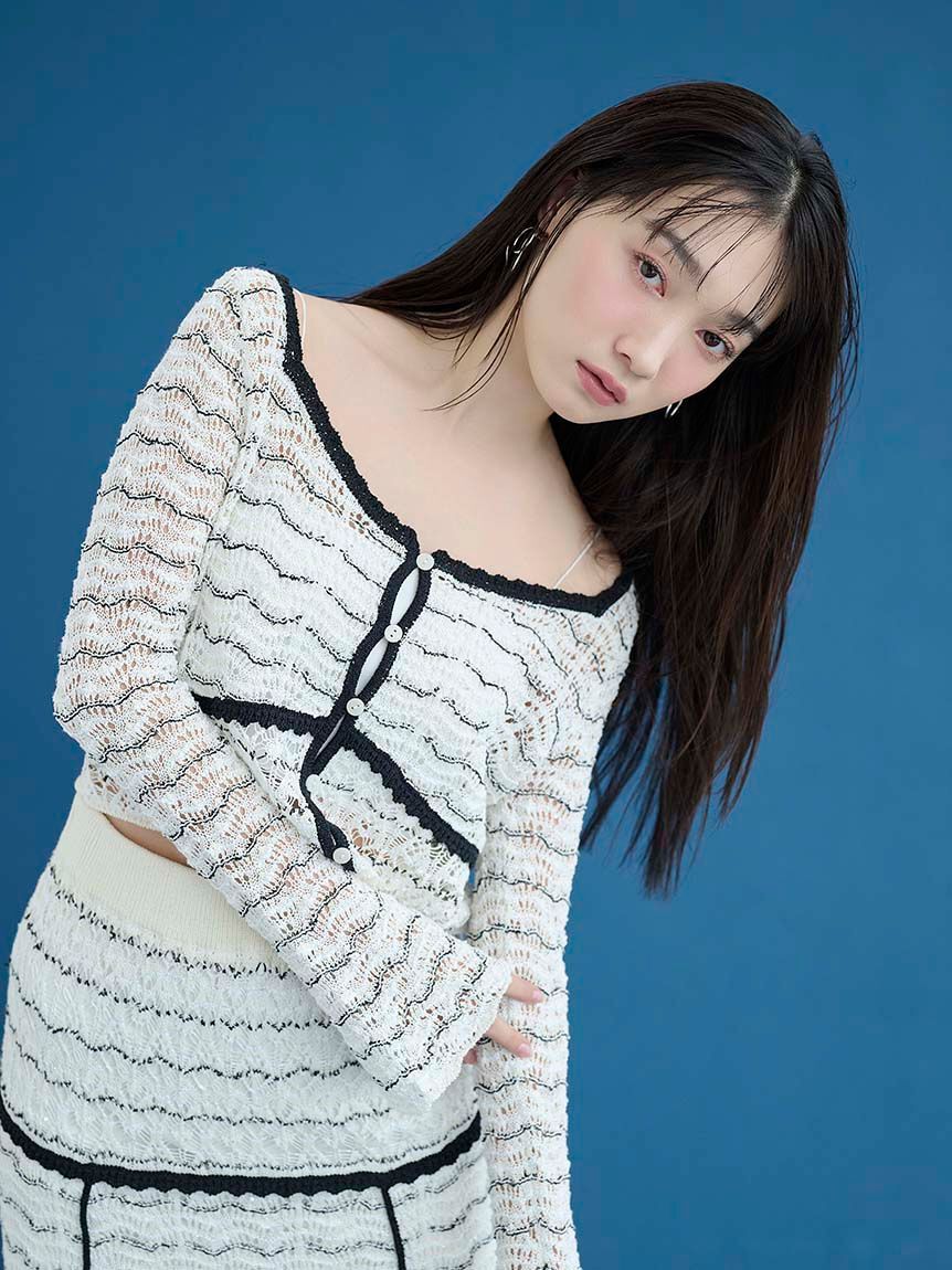 SNIDEL「クロシェニットトップス」|ニット・セーター|BORDER