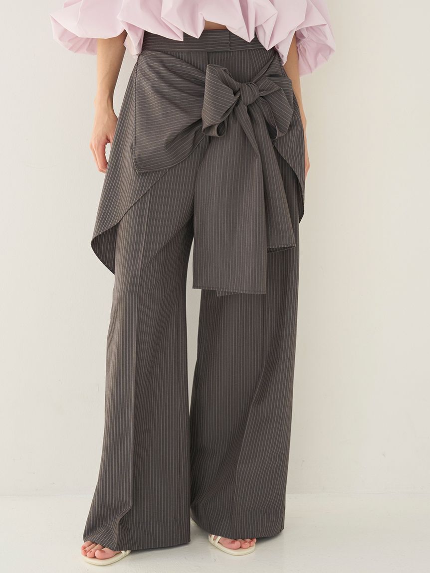 SNIDEL「リボン2wayデザインパンツ」|チノ|