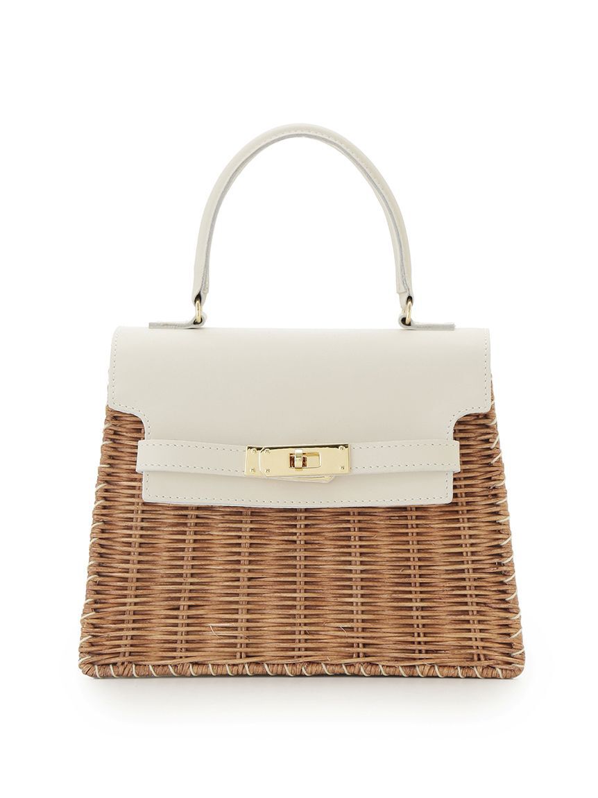 FRAY I.D「【BAGMATI】ラタンレザートップハンドルバッグ」|ハンドバッグ|