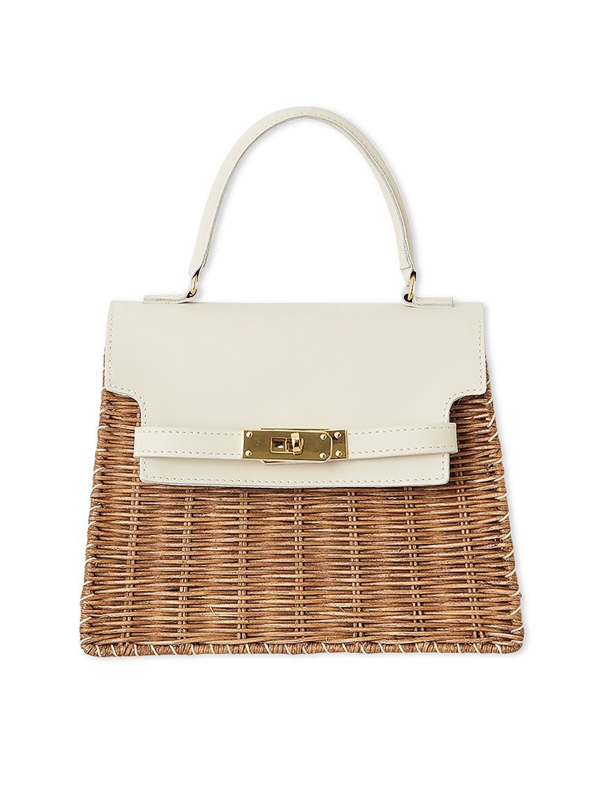 FRAY I.D「【BAGMATI】ラタンレザートップハンドルバッグ」|ハンドバッグ|