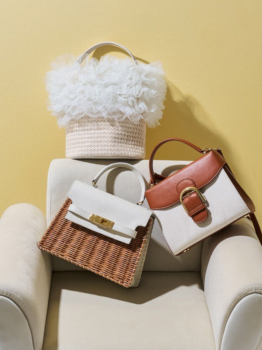 FRAY I.D「【BAGMATI】ラタンレザートップハンドルバッグ」|ハンドバッグ|