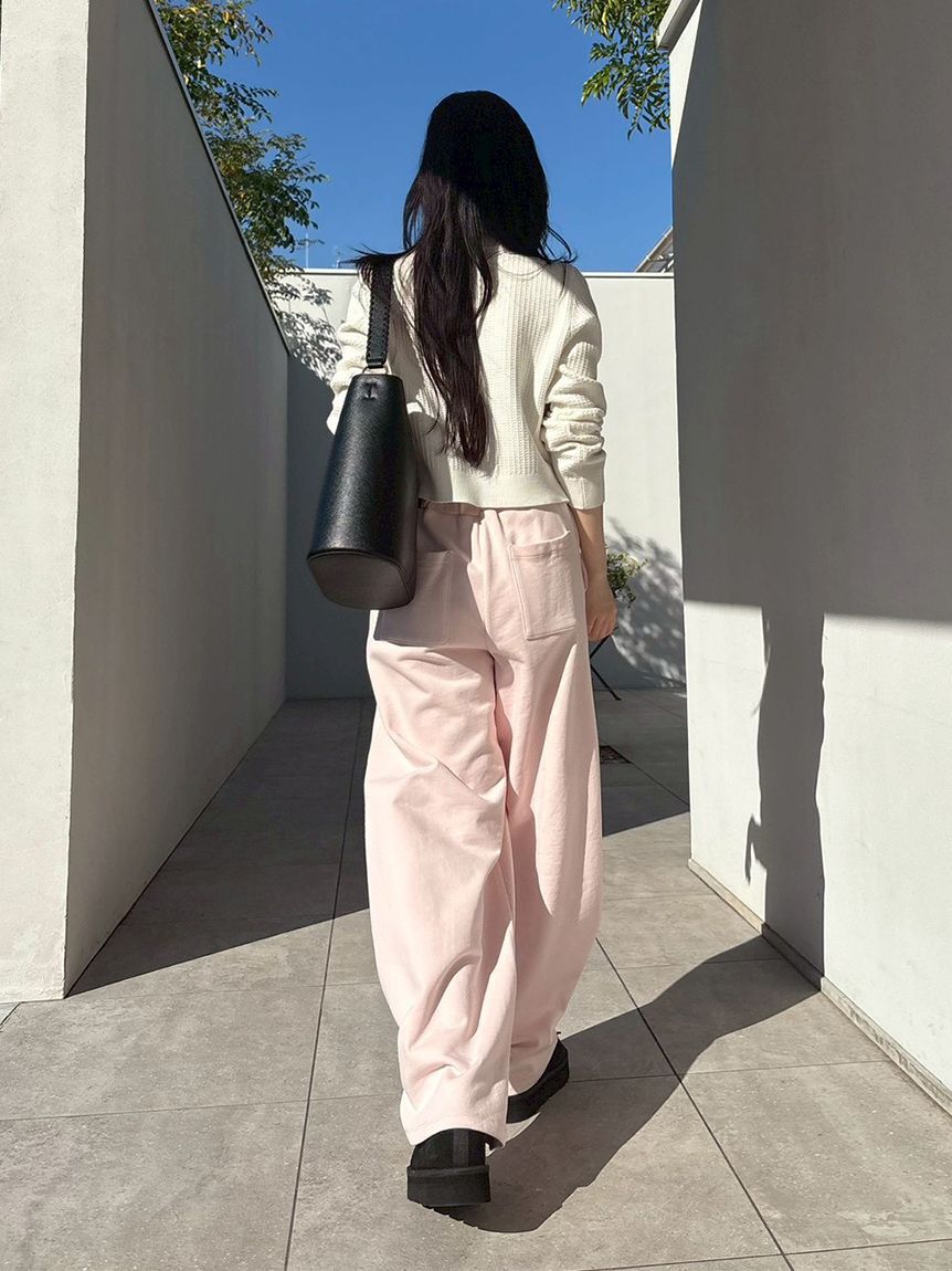 LILY BROWN「コットンニットジャケット」|ノーカラージャケット|