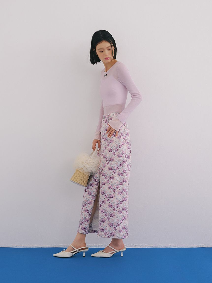 LILY BROWN「デニムロングスカート」|スカート|