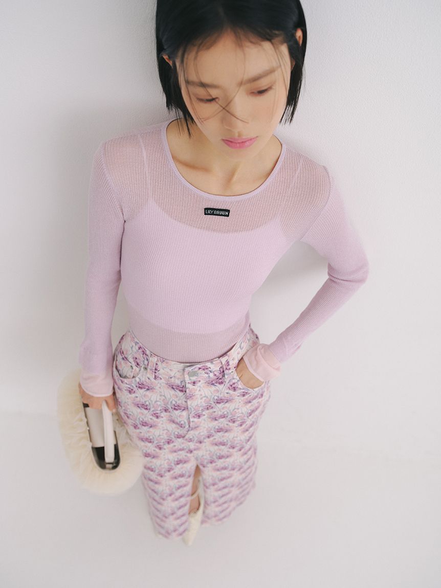 LILY BROWN「デニムロングスカート」|スカート|