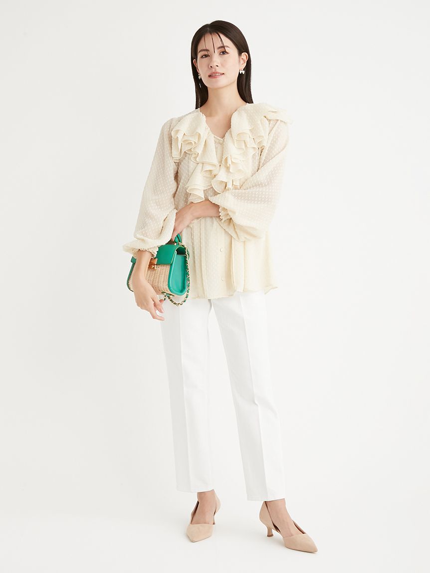 CELFORD「ハイライズ美脚ストレッチテーパードデニムパンツ」|デニム|