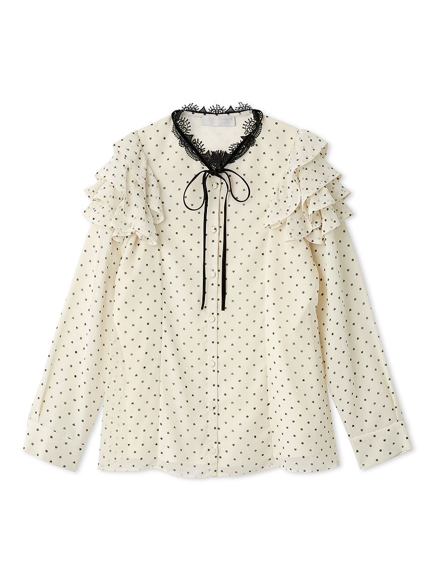 CELFORD「【洗える】ハートドットプリントブラウス」|シャツ・ブラウス|