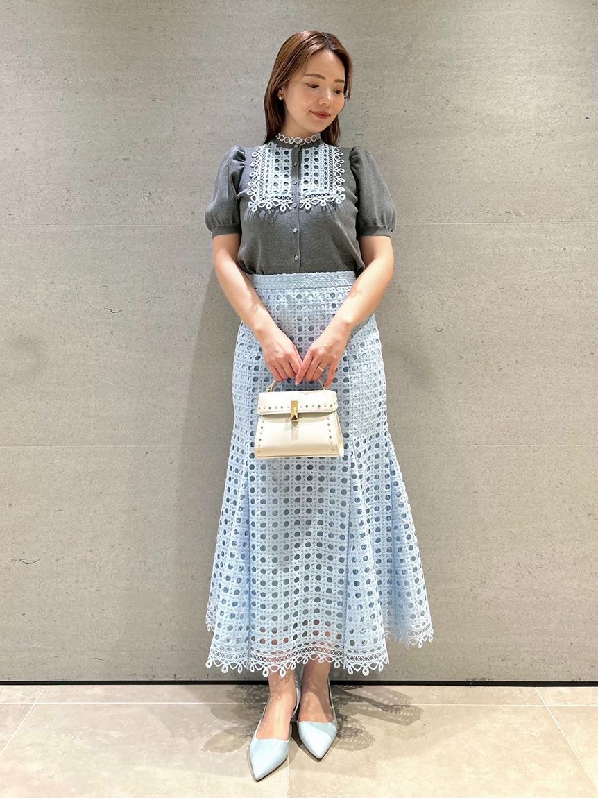 CELFORD「【セットアップ対応】ジオメトリックパターンレーススカート」|スカート|