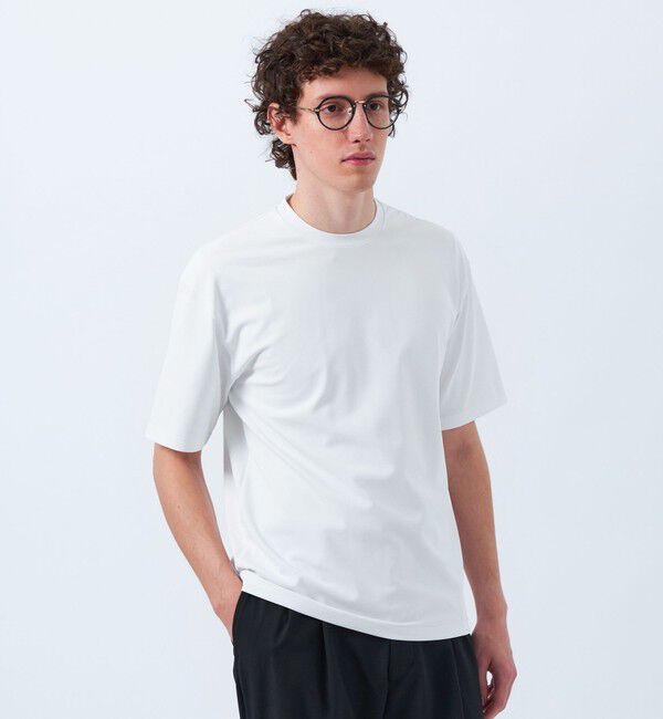 MACKINTOSH PHILOSOPHY「【TROTTER with MOONRAKERS 】トロッター オーバーサイズTシャツ ムーンテックジャージー」|Tシャツ・カットソー|ホワイト