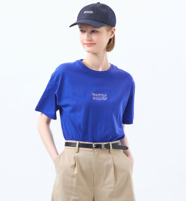 MACKINTOSH PHILOSOPHY「ライティングロゴ刺しゅうTシャツ」|Tシャツ・カットソー|ブルー