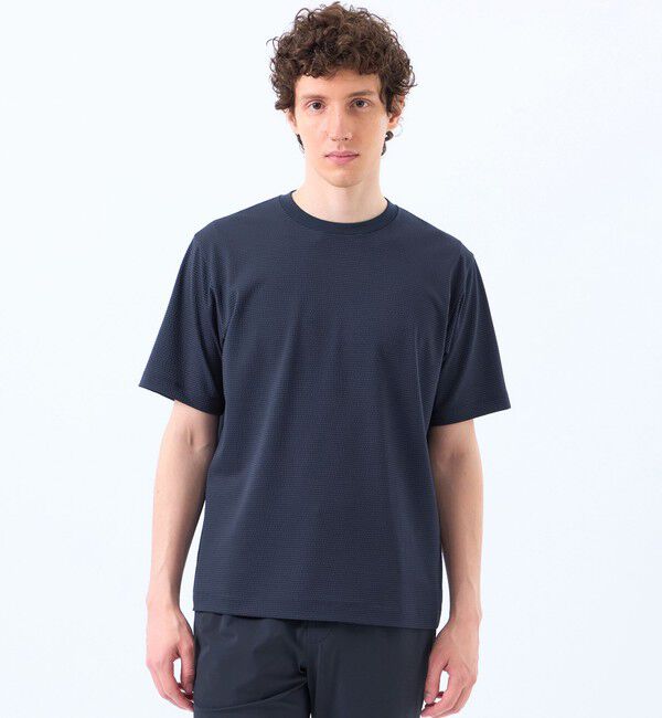 MACKINTOSH PHILOSOPHY「サッカージャージ クルーネック半袖Tシャツ」|Tシャツ・カットソー|ネイビー