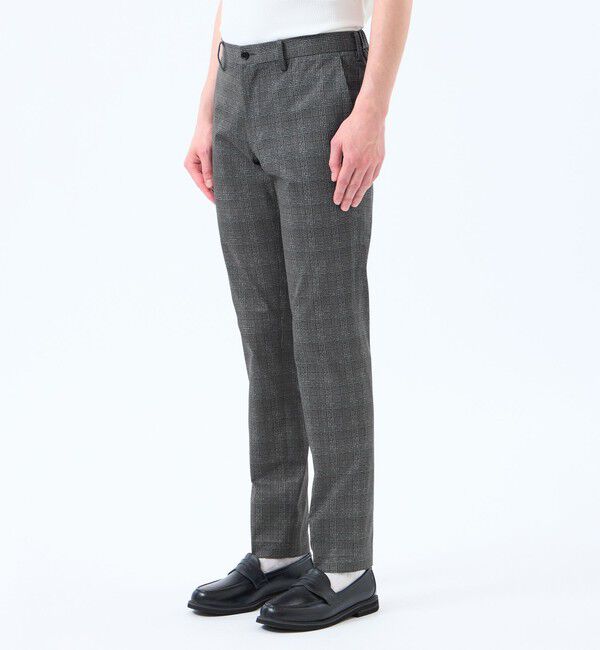 MACKINTOSH PHILOSOPHY「テーラードジャージーパンツ ツイル/チェックプリントメッシュ」|スラックス|