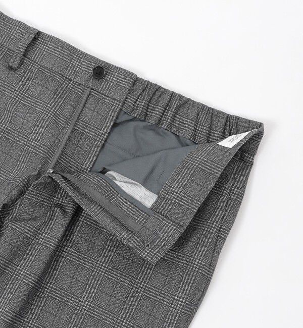 MACKINTOSH PHILOSOPHY「テーラードジャージーパンツ ツイル/チェックプリントメッシュ」|スラックス|