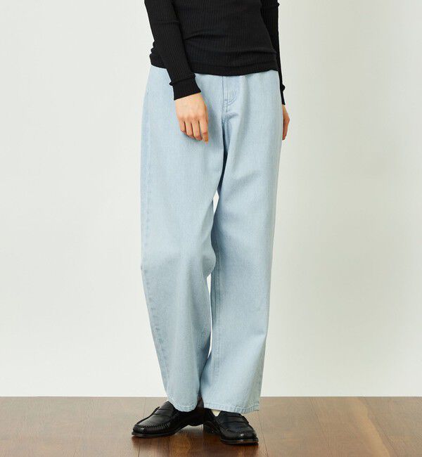 MACKINTOSH PHILOSOPHY「GREY LABEL シンチバックワイドデニム」|デニム|ライトブルー