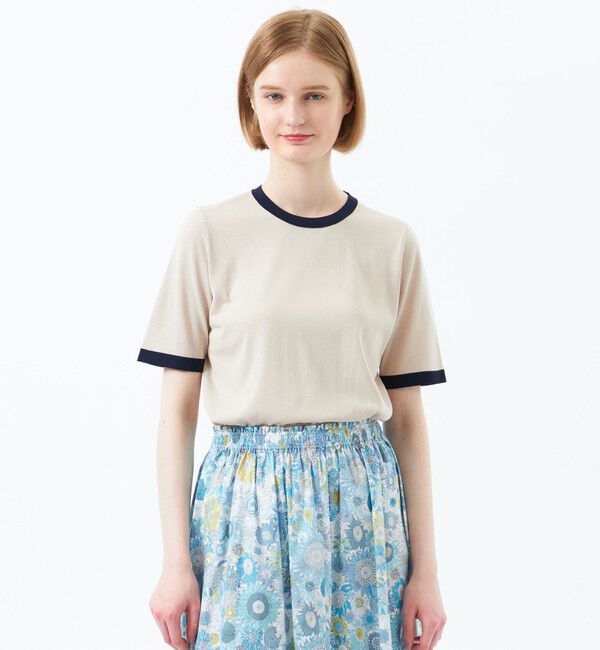 MACKINTOSH PHILOSOPHY「リネンミックスバイカラーニット」|ニット・セーター|ベージュ