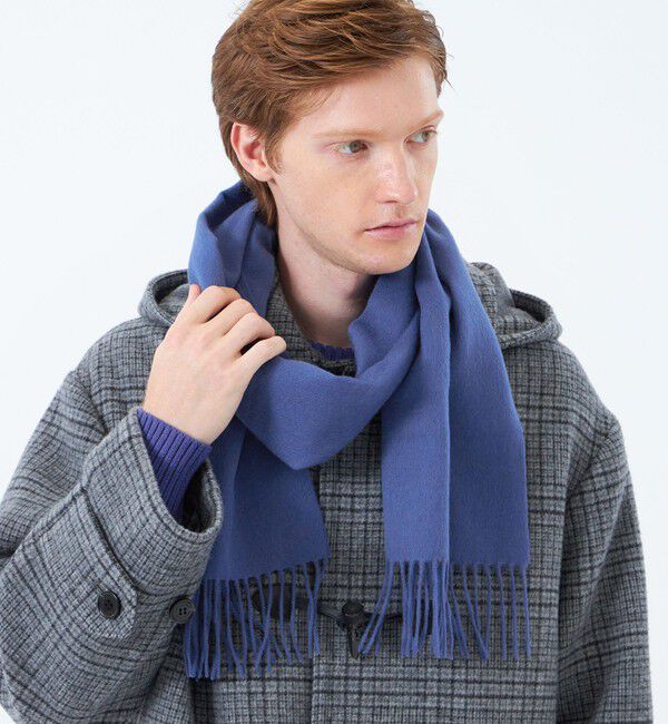 MACKINTOSH PHILOSOPHY「ウォッシャブルカシミヤ ソリッドマフラー」|マフラー|ブルー