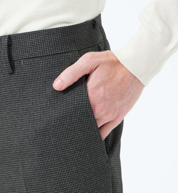 MACKINTOSH PHILOSOPHY「トロッター トラウザーズ#051 ストレッチドビー/千鳥」|スラックス|