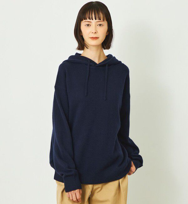 MACKINTOSH PHILOSOPHY「GREY LABEL ウールカシミヤニットパーカー」|ニット・セーター|ネイビー