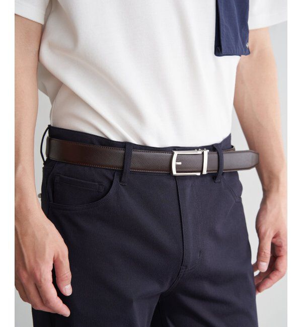 ikka「35mmキーリットレザーベルト」|ダウンベスト・ベスト|