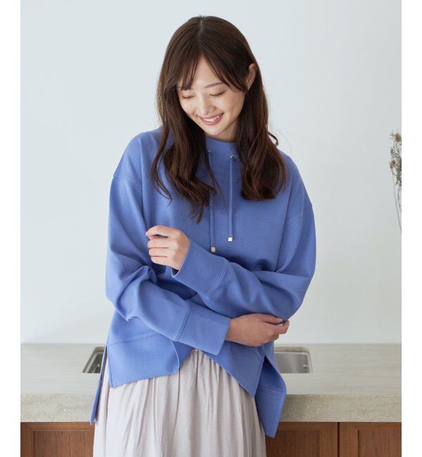 ikka「ダンボールニットスピンドルプルオーバー」|パーカー|