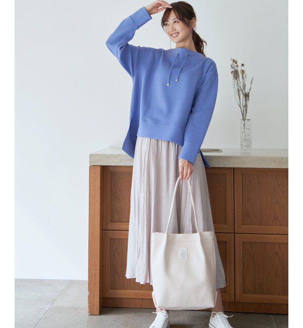 ikka「ダンボールニットスピンドルプルオーバー」|パーカー|