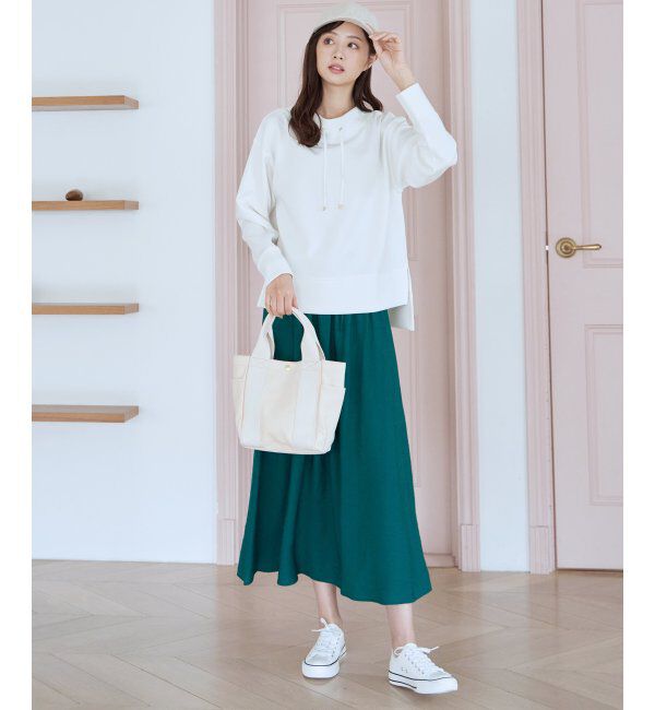 ikka「ダンボールニットスピンドルプルオーバー」|パーカー|