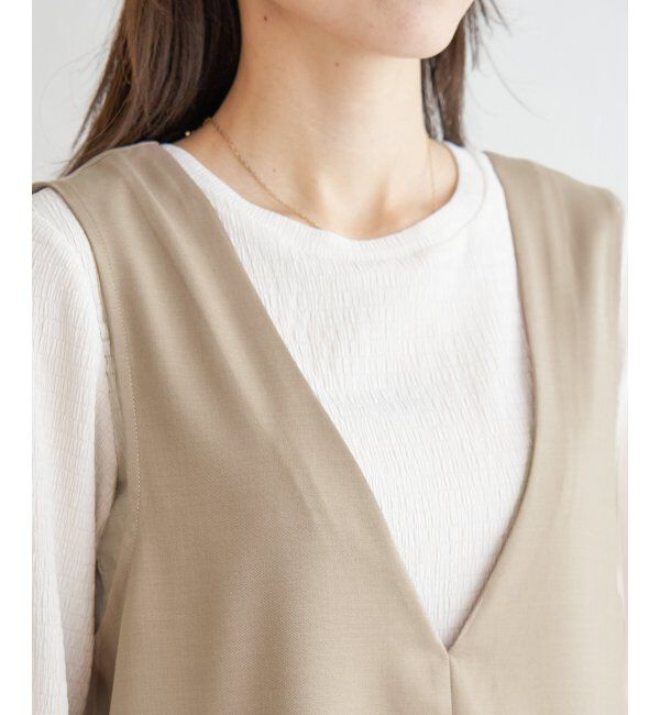 ikka「【2点セット】ジャンパースカートセット」|ワンピース|