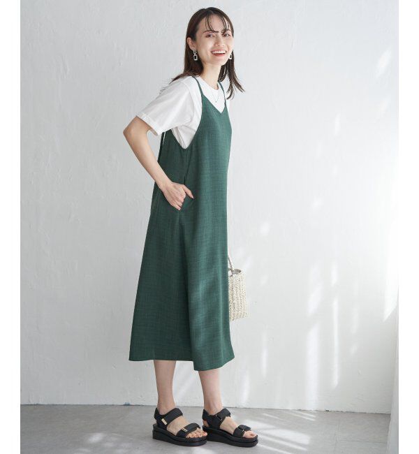 ikka「リネンライク２ＷＡＹキャミワンピＳＥＴ」|ワンピース|
