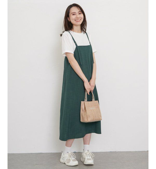 ikka「リネンライク２ＷＡＹキャミワンピＳＥＴ」|ワンピース|