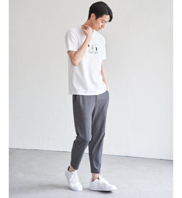 ikka「ポンチスリーメン刺繍Tシャツ」|Tシャツ・カットソー|