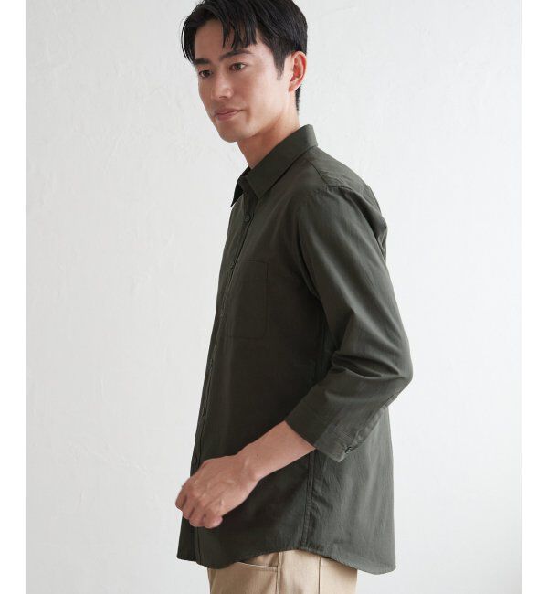 ikka「7.5分袖ドライタッチシャツ」|シャツ・ブラウス|