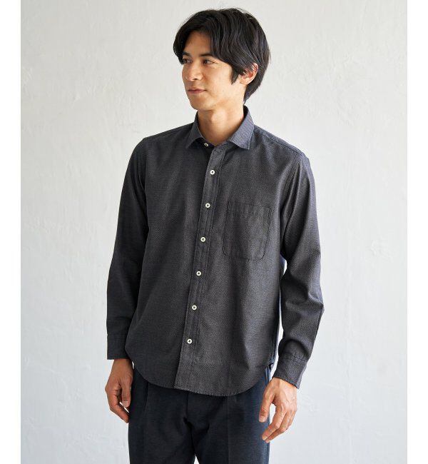 IKKA LOUNGE「デニムライクスイスカラーシャツ」|シャツ・ブラウス|