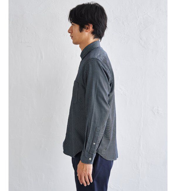 IKKA LOUNGE「デニムライクスイスカラーシャツ」|シャツ・ブラウス|