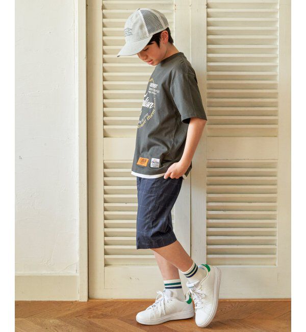 ikka kids「冷感裾レイヤードプリントTシャツ（120~160cm）」|Tシャツ・カットソー|