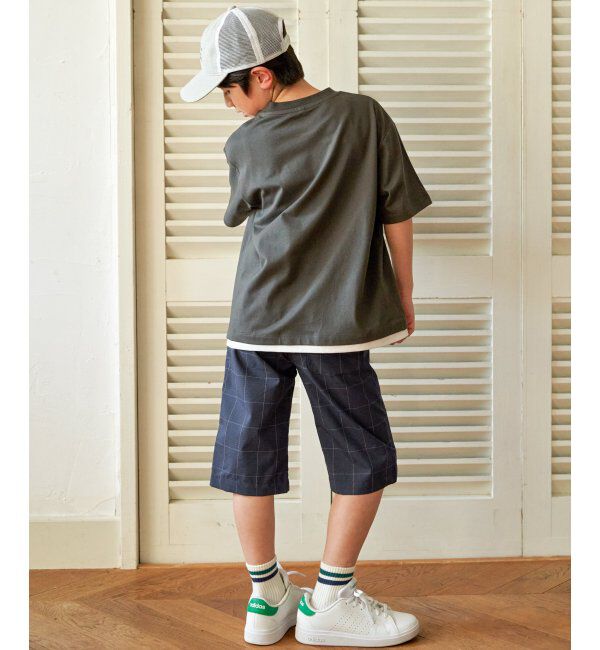 ikka kids「冷感裾レイヤードプリントTシャツ（120~160cm）」|Tシャツ・カットソー|