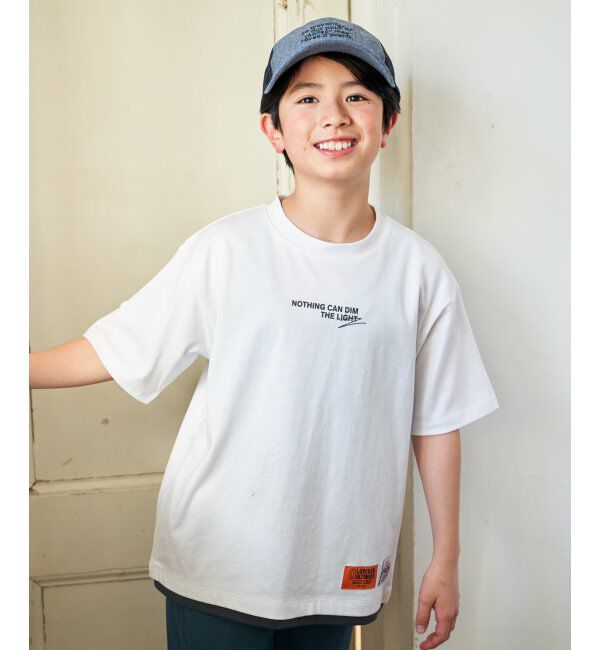 ikka kids「冷感裾レイヤードプリントTシャツ（120~160cm）」|Tシャツ・カットソー|