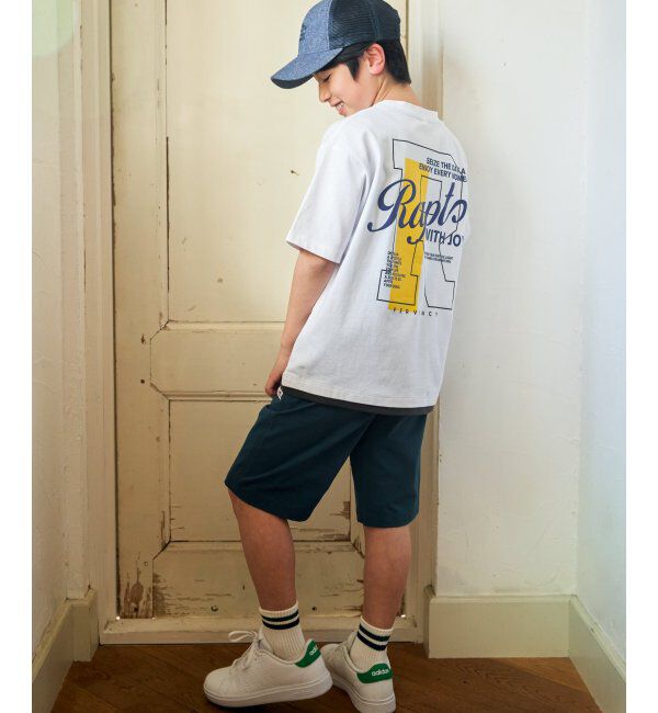 ikka kids「冷感裾レイヤードプリントTシャツ（120~160cm）」|Tシャツ・カットソー|
