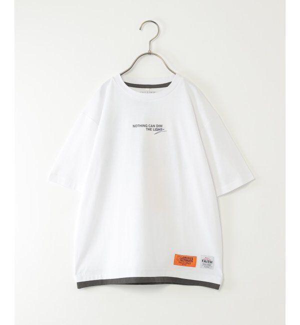 ikka kids「冷感裾レイヤードプリントTシャツ（120~160cm）」|Tシャツ・カットソー|