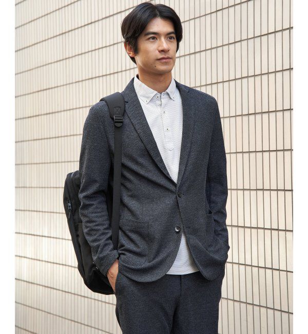 IKKA LOUNGE「ＧＯＫＵラクワークメランジライトＪＫＴ」|テーラードジャケット|