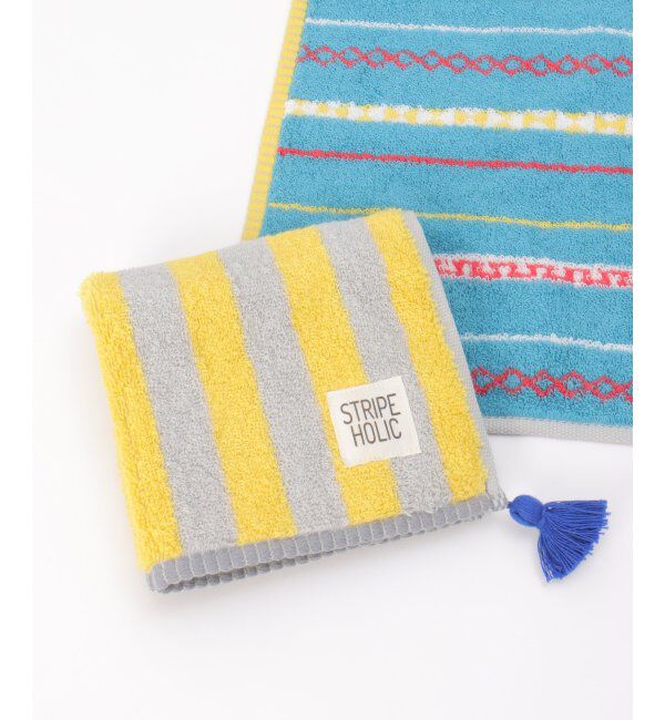 Lbc with Life「ストライプホリック ハンドタオル」|タオル|イエロー