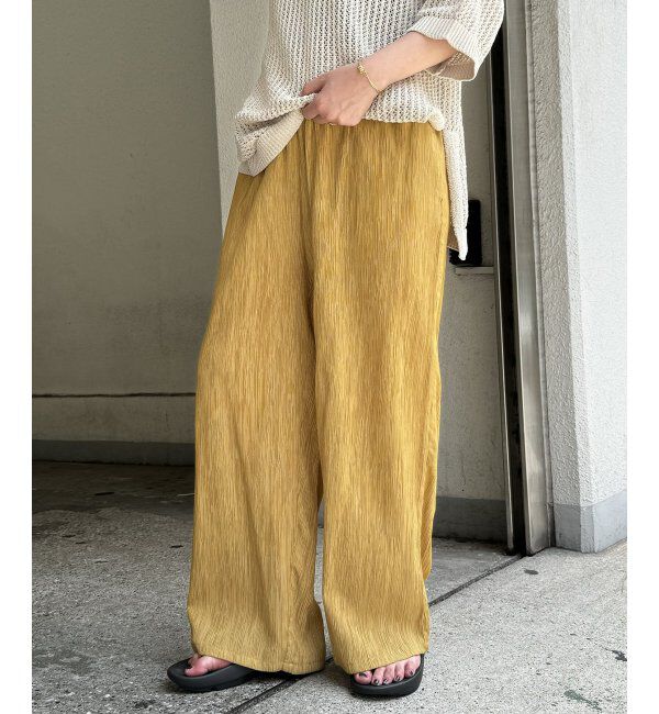 Lbc with Life「エアプリーツワイドイージーパンツ」|その他|マスタード